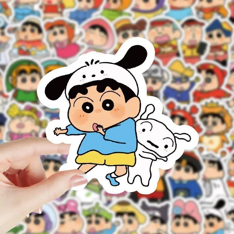 Crayon Shin-chan Cartoon Niedliche 100-teilige Aufkleber Kawaii Schüler DIY Emoticon Pack Dekorations-Aufkleber Karten Anime-Zubehör Großhandel – Detail 15