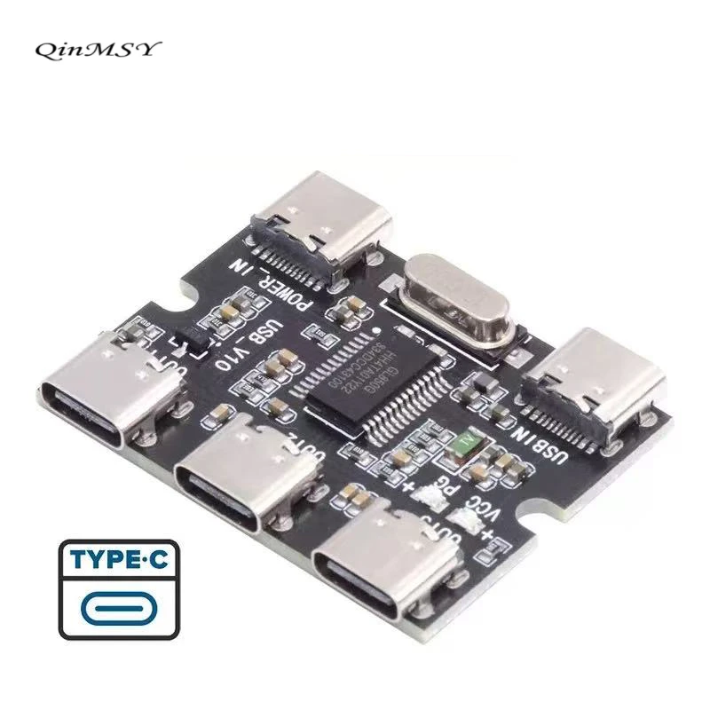 USB-C 2.0 1-to-3 Three Ports HUB PCBA PCs 3 Devices Type-C for Keyboard Mouse Scanner Printer