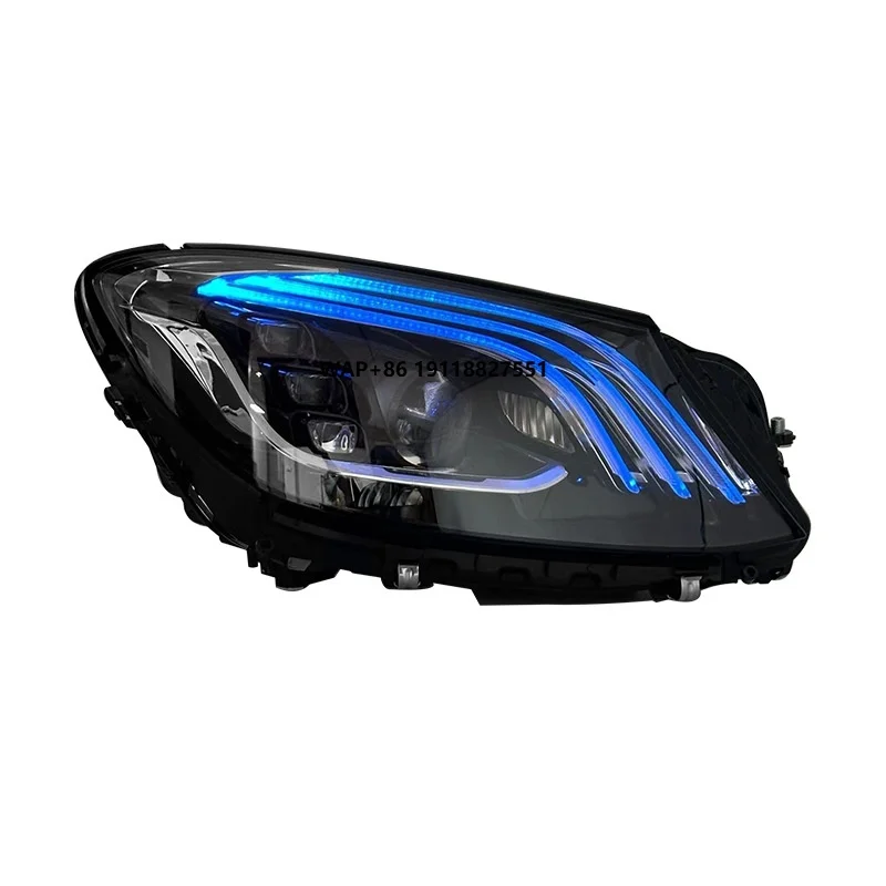 

For S Class W222 LED Headlights 12V 6000K Retrofit Upgrade 2014-2018 Plug and Play New Front Head Lamps