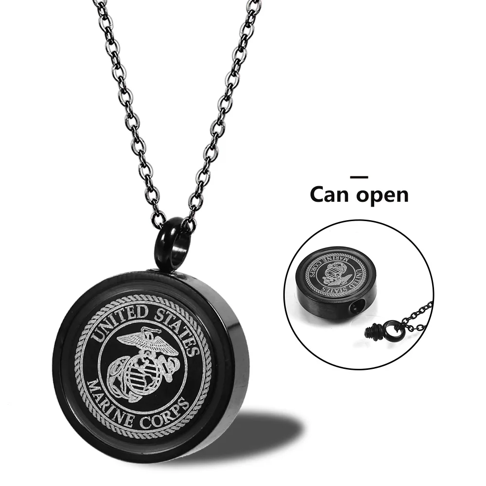Matte Titanium Military Urn Gift – Unscrewable Necklace for Ashes & Perfume | First Responders & Lovers Memorial
