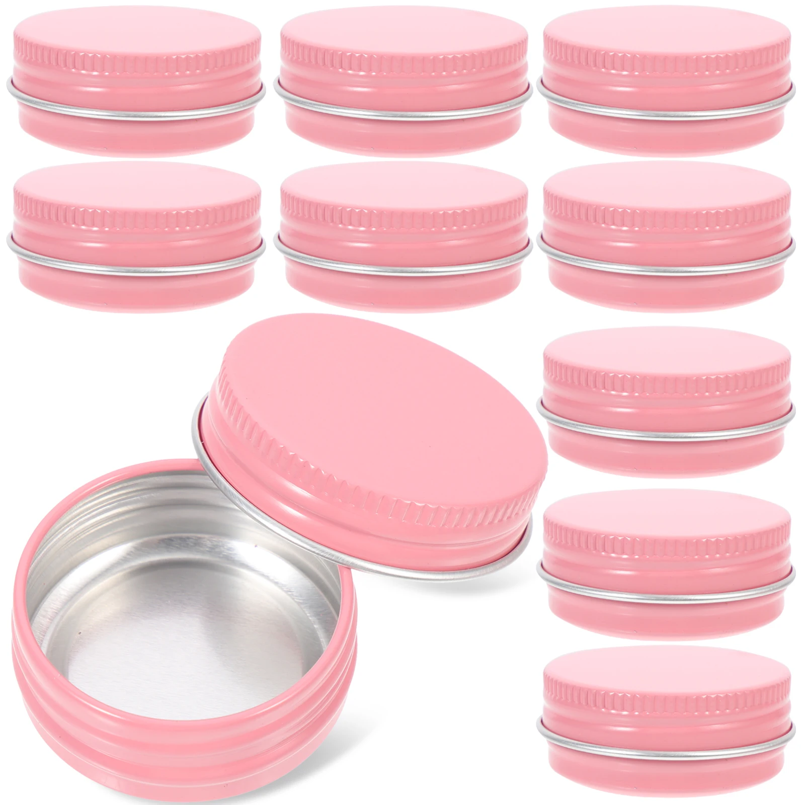 

24 pcs C Jar Tins Airtight Storage Containers Small Round Lids Metal Boxes Aluminum Jars DIY Craft Salve Travel