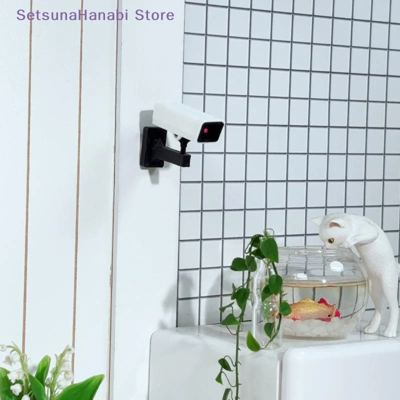[W]1Pcs Plastic Miniature Play Scene Ornament Mini 1/12 Surveillance Camera Model For Micro Landscape Decoration