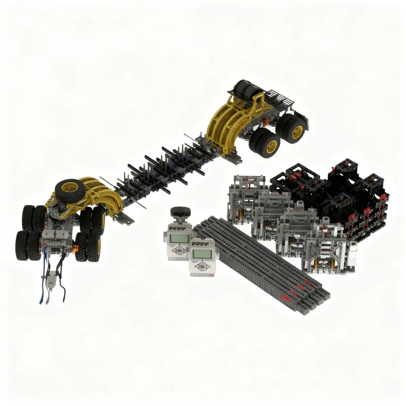 3700pcs MOC Technical Industrial Hoist System Carrier Trailer Model Building Blocks Christmas Gift Toy Architecture Art Creative