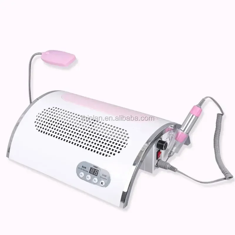 nail dust extractor drill vaccum cleaner nail dust collector 25000rpm drill machine with fan led lamp 5 in 1 strong beauty salon