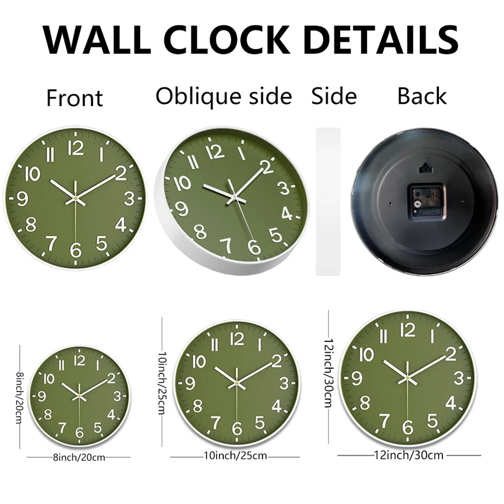 3D Number Wall Clock Silent Quartz Movement Tempered Glass Minimalist Decor Analog Clock for Living Room Bedroom Kitchen Office - view 6