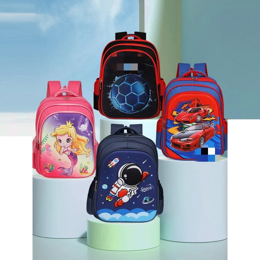 Backpack Primary and Middle School Students Schoolbag Boys Girls Anime Cartoon School Bag for children in grades 1-2