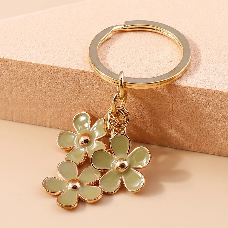 Aihua 40 Farben Niedlicher Pflanzen-Schlüsselanhänger Emaille Sakura-Blumen-Schlüsselanhänger für Frauen Mädchen Handtasche Anhänger Autoschlüsselhalter DIY Schmuck Geschenke – Detail 14