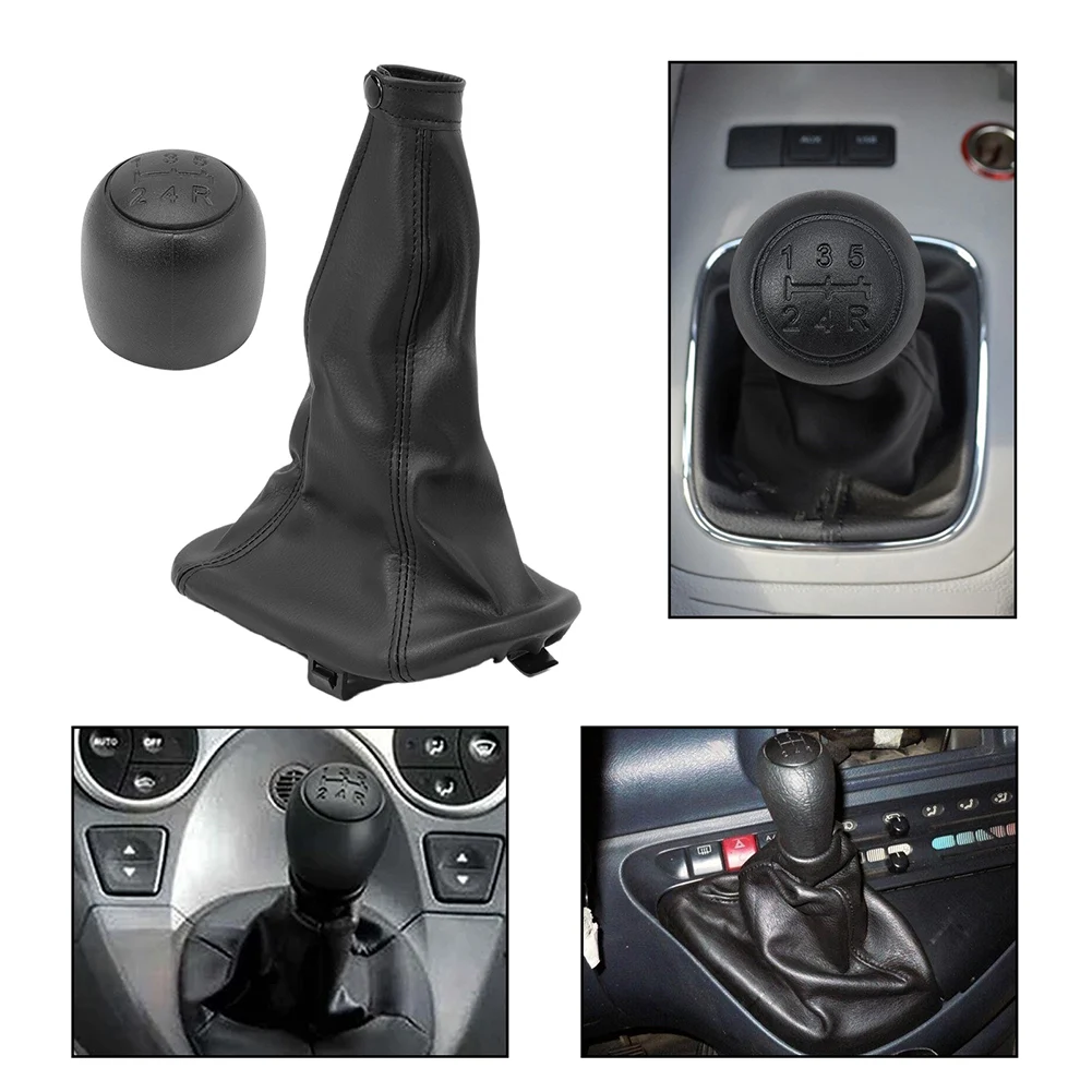 Acessórios para automóveis, botão de mudança de marcha preto, capa de mudança de marcha, interior automotivo, botão de 5 velocidades, características estáveis