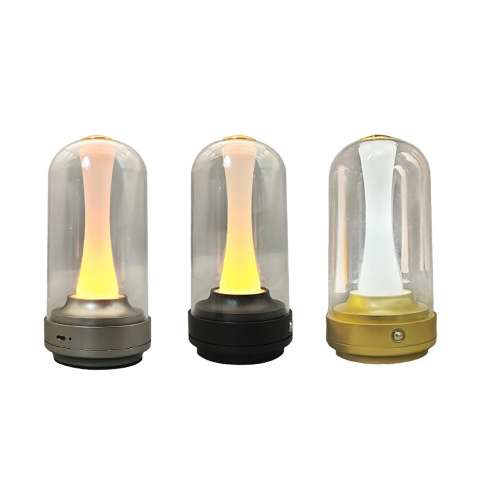 GGbingo Dimmbare Kerzenlampe, wiederaufladbar, Touch-Bedienung, wasserdicht, Stimmungslicht zum Lesen, für Zuhause, Nachttisch, Bar, Schreibtisch, Outdoor-Pilzlampe