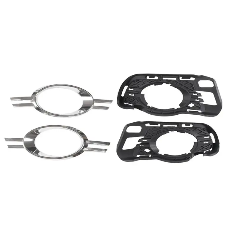 

A96E-1Set Front Bumper Fog Light Grille With Chrome Trim For Mercedes Benz W204 C250 C300 C350 2048852423 2048852523 Parts
