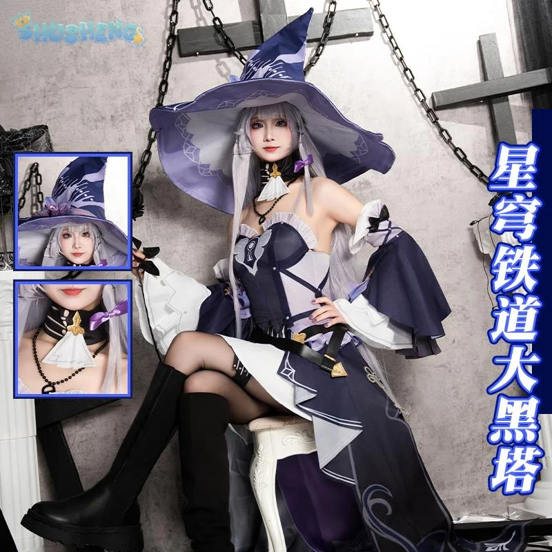 Game Honkai: Star Rail Herta Cosplay Costume Hat socks gloves accessories props set Halloween party sweet Lolita Herta dress