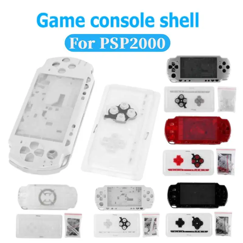 

Чехол для игровой консоли Sony PSP2000, высококачественный полный корпус-оболочка с комплектом кнопок, сменный корпус-оболочка с кнопками