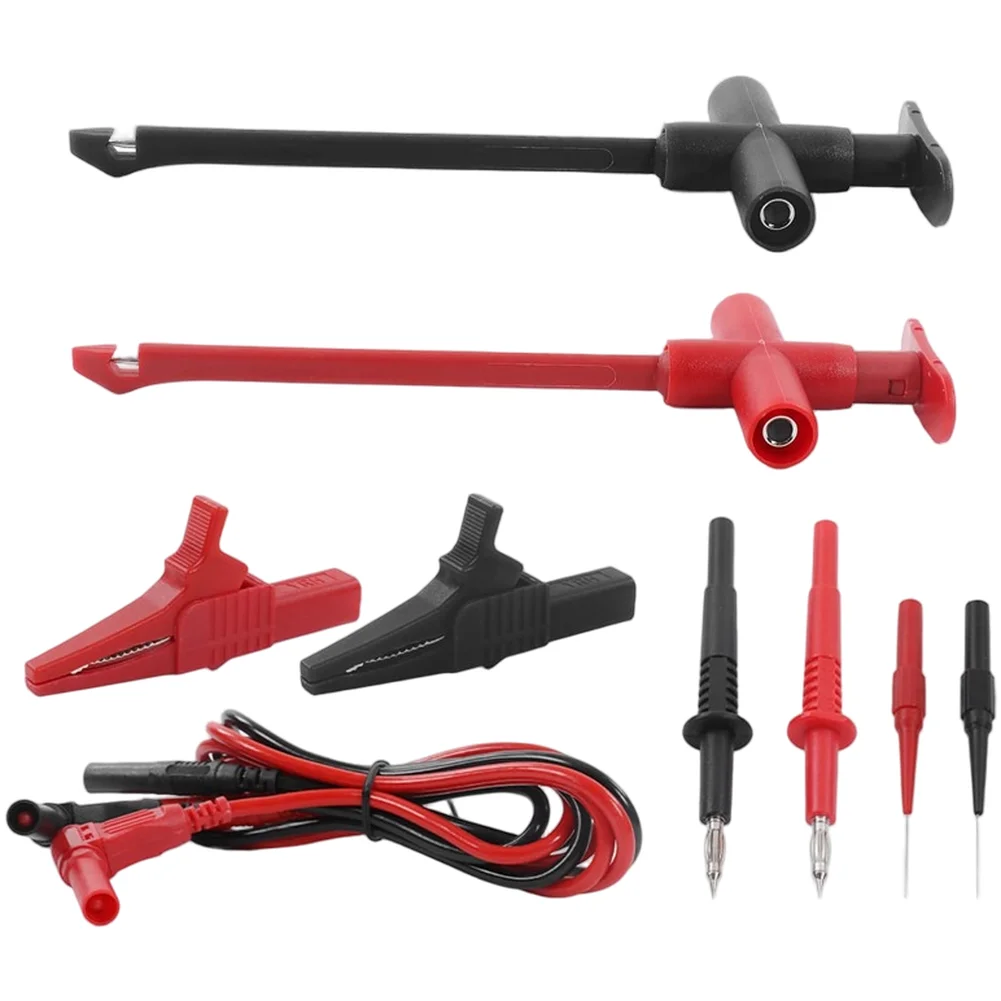 

Extended Reach Digital Multimeter Probes with Steel Needle Piercing Hook Clamp and Clip for Complex Diagnostics