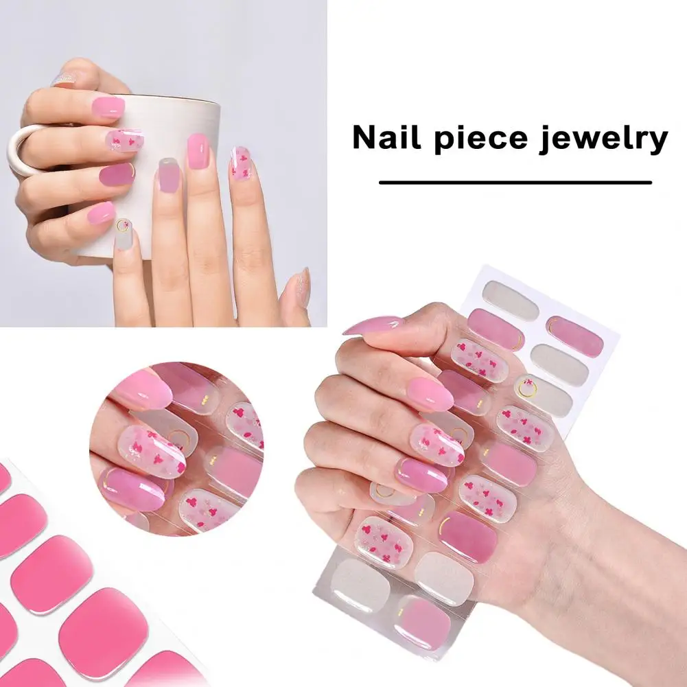 

Gel Nail Sticker Long-lasting Nail Sticker Beautiful Lightweight Uv 3d Nail Sticker Full Color Gel Material for All-day Comfort