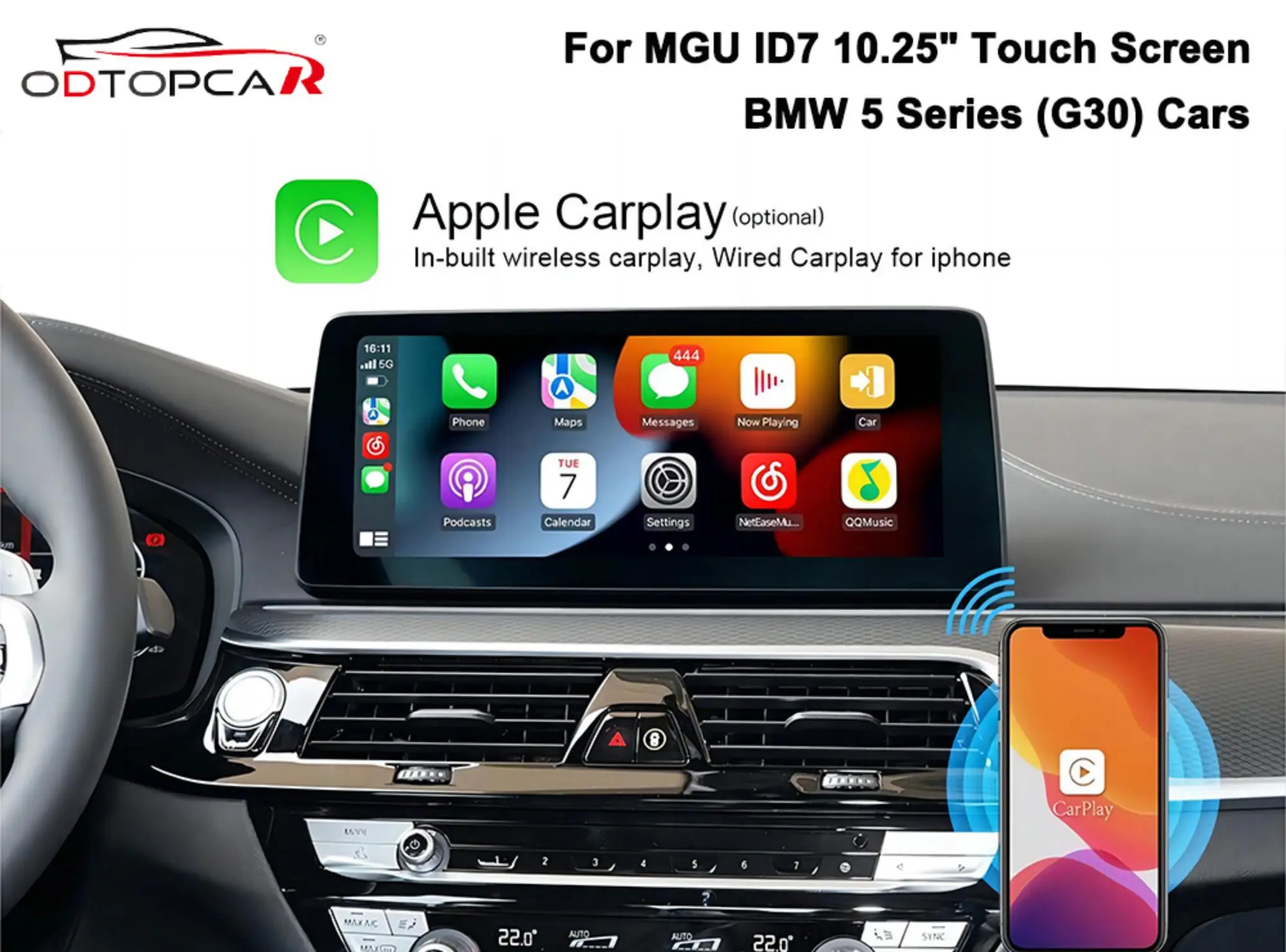 

Android Auto Wireless Adapter for BMW 5 Series G30 MGU with Android System GPS Navigation 4G Wireless CarPlay Retrofit IDrive7.0