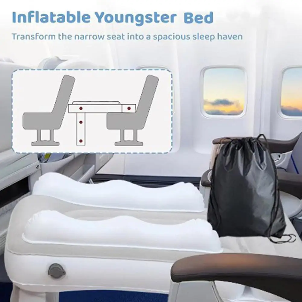 Toddler Inflatable Travel Bed Baby Travel Airplane Bed With High Sides Lightweight And Inflatable Kids Air Mattress Fits