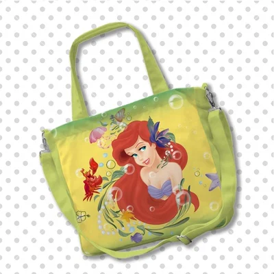 Disney mermaid Ariel Princess Anime Shoulder Bags Customized Cartoon Shopping Bag Casual Tote Storage Handbag Gift