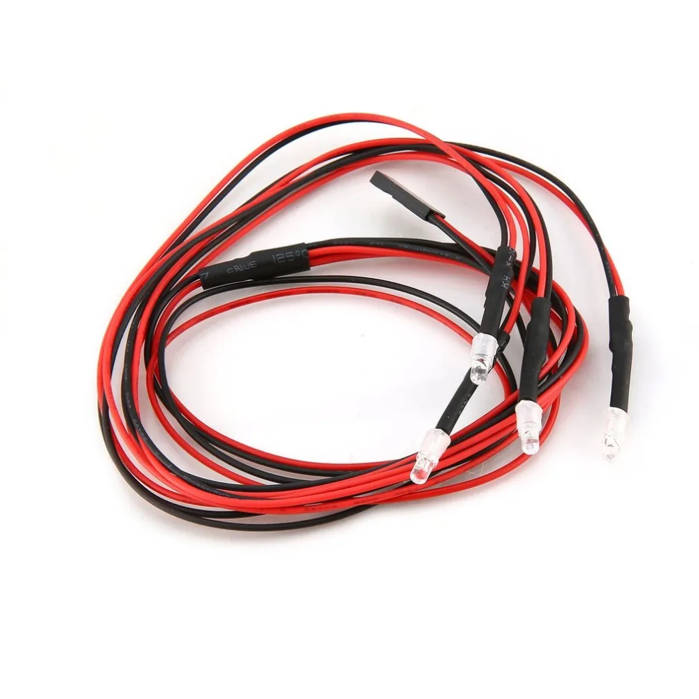 NEEBRC 5mm 4LED Scheinwerfer Scheinwerfer Licht Lampe für RC Drift Auto Modell Lkw Crawler Traxxas Tamiya MN Axial scx10 D90 Spielzeug Teil