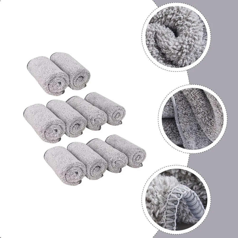 

10pcs Dish Cloths Absorbent Microfiber Cleaning Rags Kitchen Towels Hand Towel For Home Furniture Window Glassware Wiping