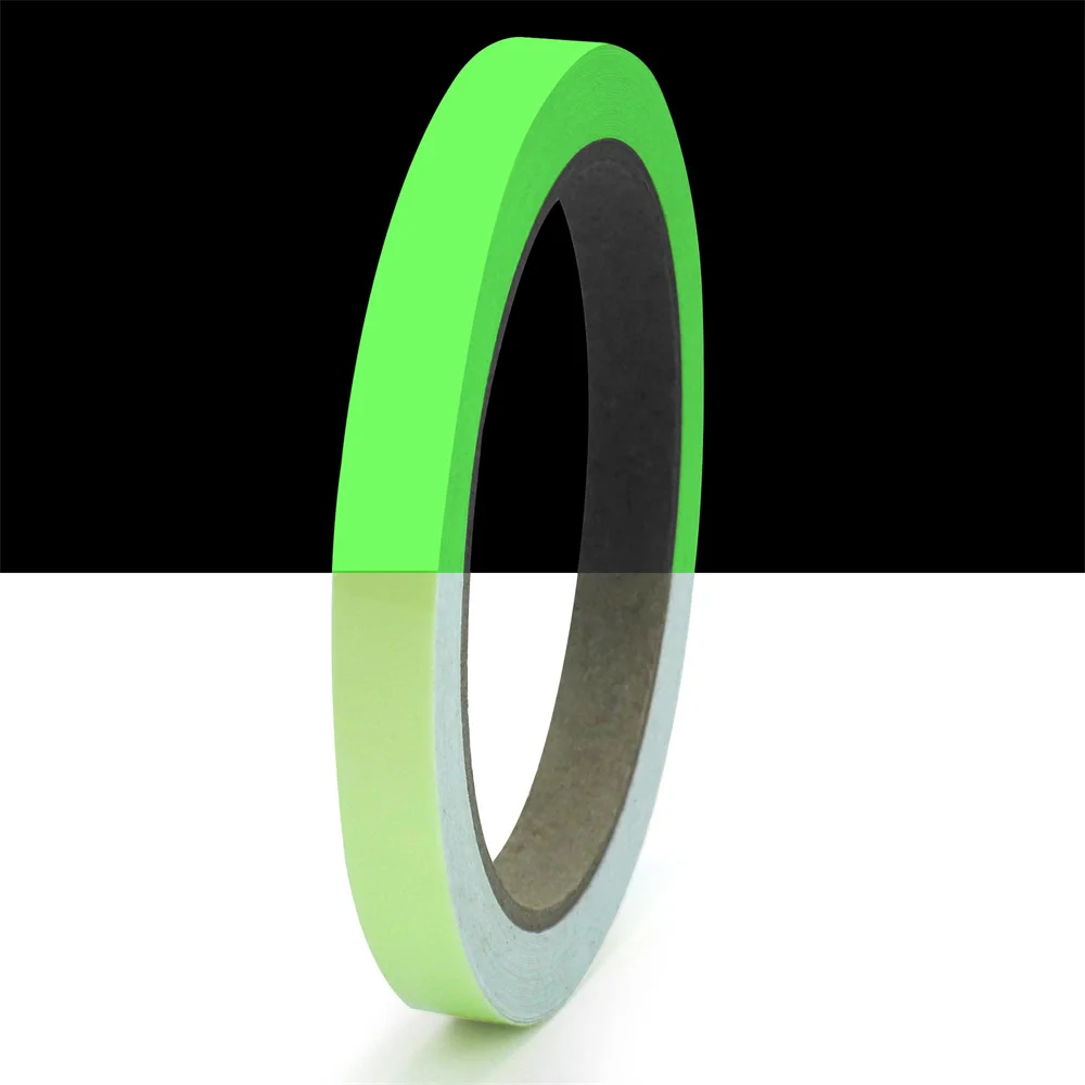 1cm/2cm/3cm/5cm*5M Glow In The Dark Tape Green Luminous Photoluminescent Luminescent Emergency Safety Egress Markers Stairs Step