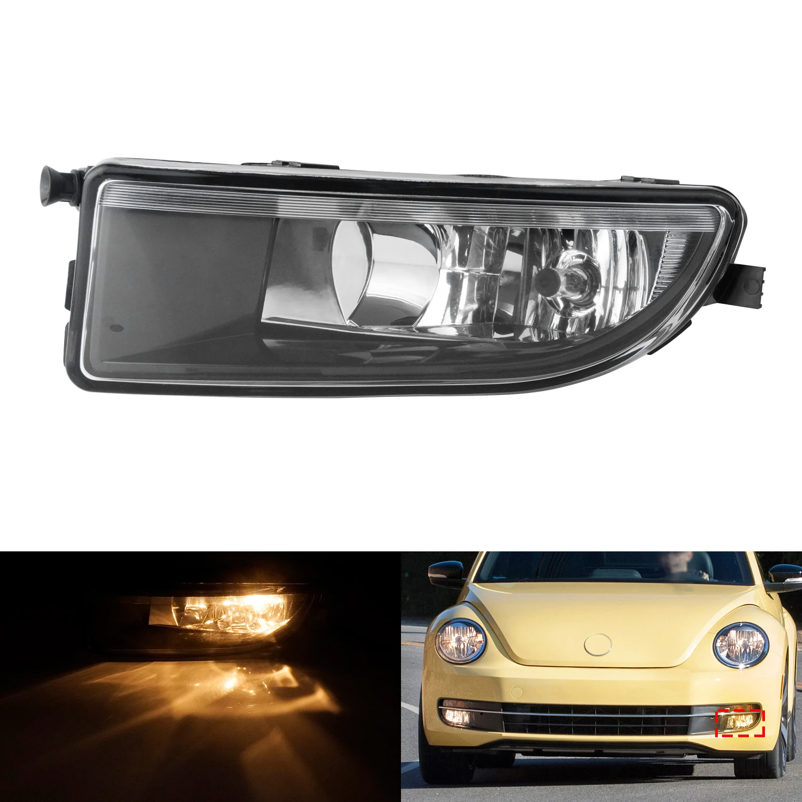 

Левый передний бампер, противотуманная фара со стороны пассажира для VW Beetle 5C 2012-2016