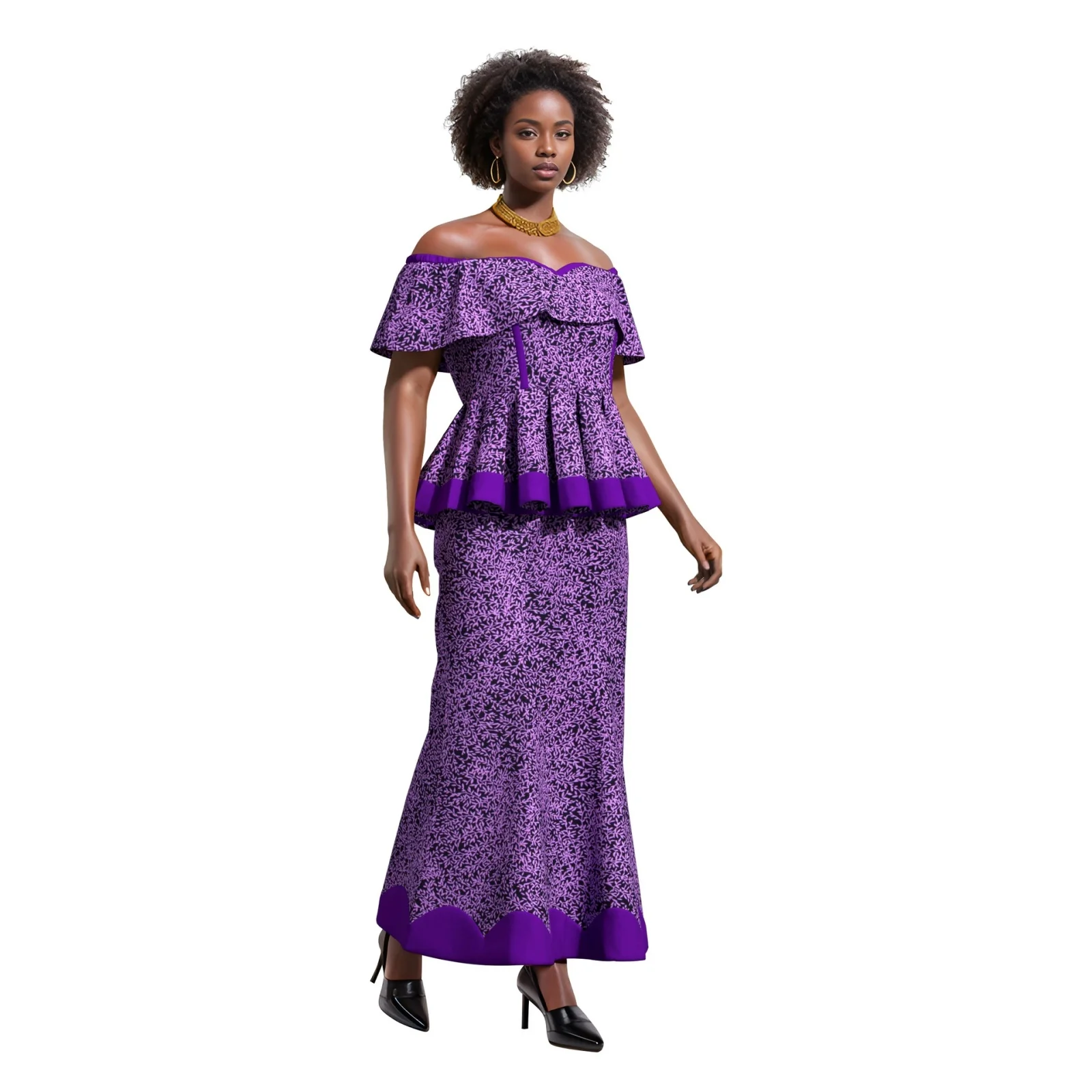 

African Clothes for Women Top and High Waist Skirt Set Print Outfits Elegant Attire Dashiki Outfits Custom Party Clothing Cotton
