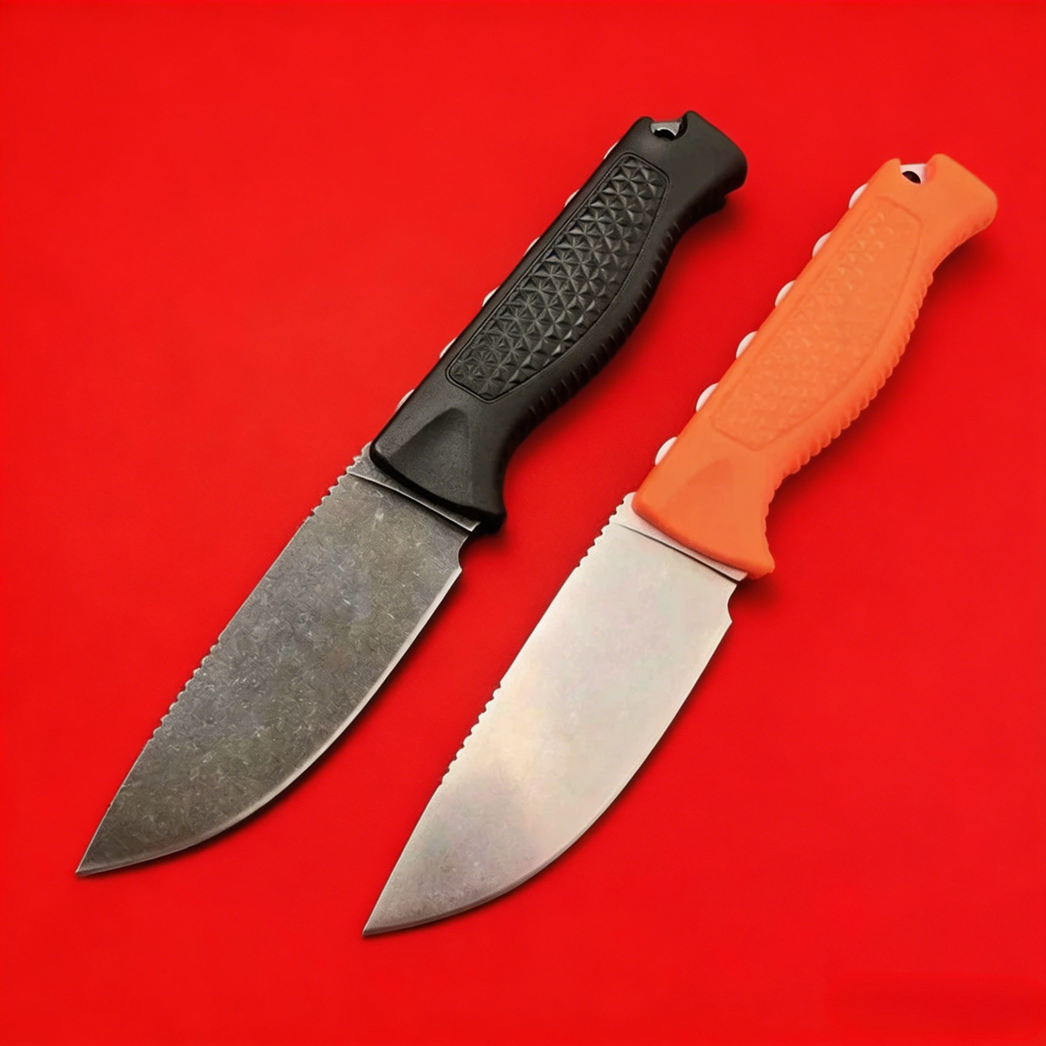 EDC 15006 Fixed Blade Knife, CPM-S30V Blade Nylon Fiber Handle, Outdoor Camping Hiking Cutting Tool with Sheath