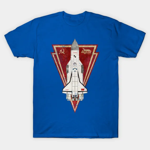 Soviet Russia Space Exploration Program Commemorative Badge CCCP Energiya Buran-class Space Shuttle T-Shirt