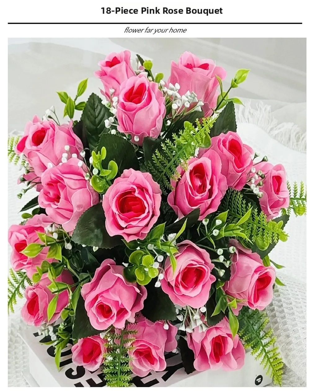 18 Köpfe Echte Glückliche Blumen in 8 Farben für Fotografie und Geschenke, Natürlich Simulierte Mini-Rosen zur Dekoration – Detail 11