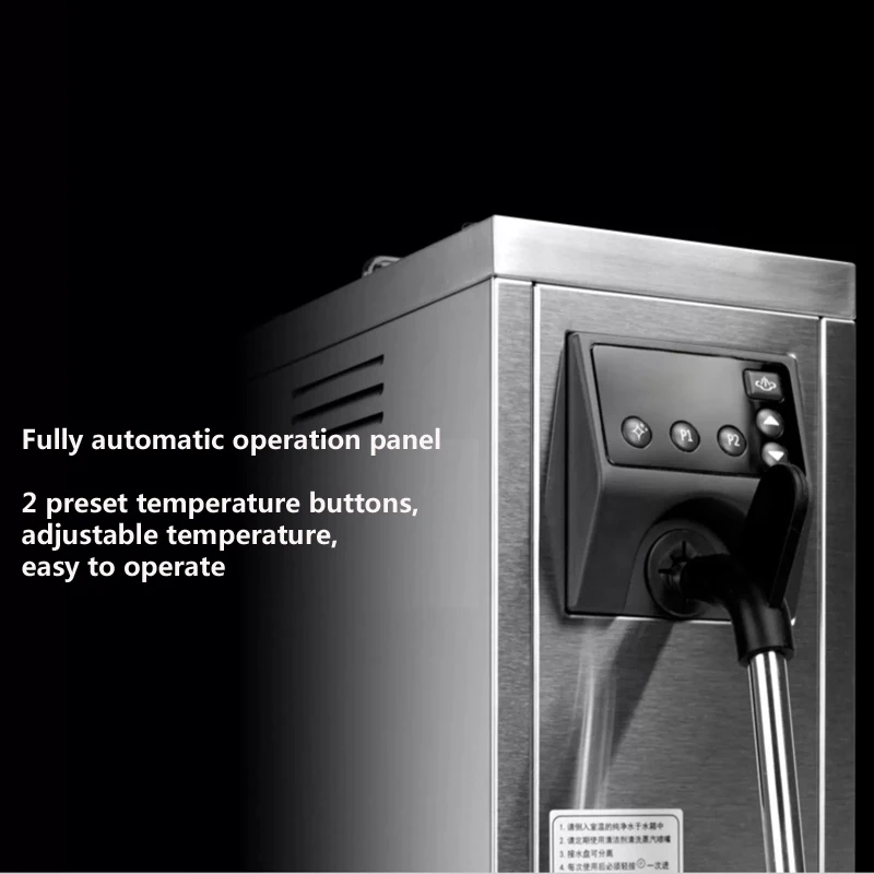 Montalatte commerciale Touch screen LCD intelligente Macchina per bollire l'acqua Attrezzatura per schiuma di latte per acqua calda e acqua fredda