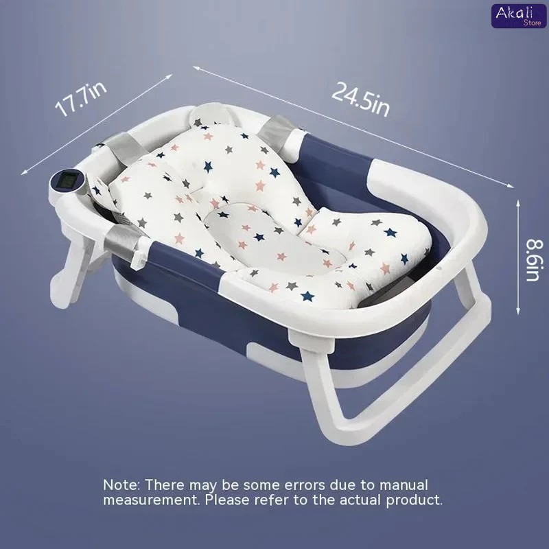 Portable Baby Bath Foldable Real-time Temperature Bathtub Suitable for Newborns 0-36 Months Baby Non-slip Bathtub