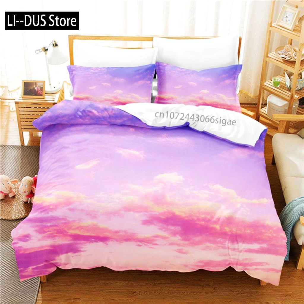 

Colorful Clouds Bedding Set Duvet Cover Set 3d Bedding Digital Printing Queen Size Bedding Set Fashion Design