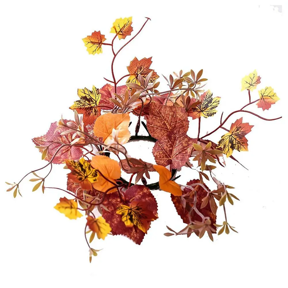 Arrival Halloween Autumn Color Flower Wreath Pumpkin Fruit Door Hanging Abundant Harvest Vine Garland Thanksgiving 