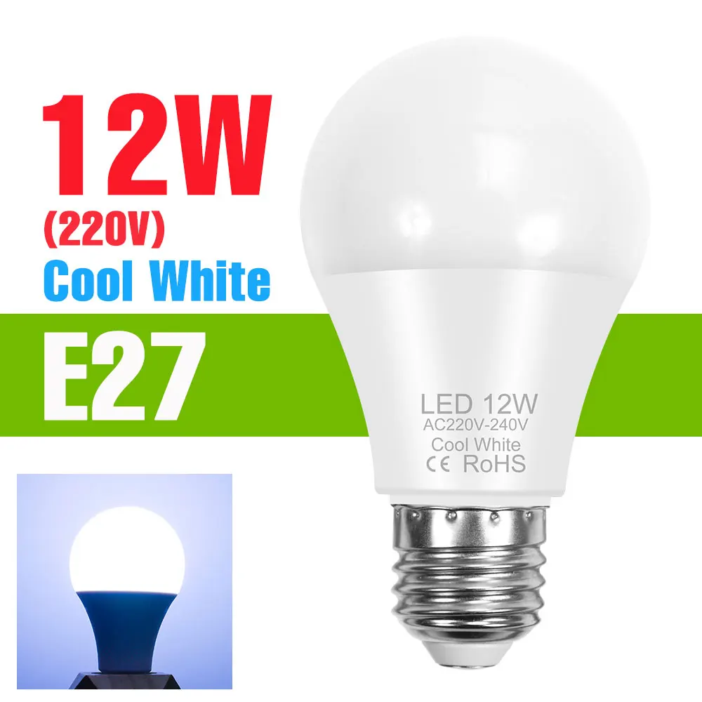 20W LED Gloeilamp E27/E26 Lamp E14 Kroonluchters Lampen 3W 6W 9W 12W 15W 18W 3000K/6500K Energiebesparende AC220V Voor Thuis Woonkamer
