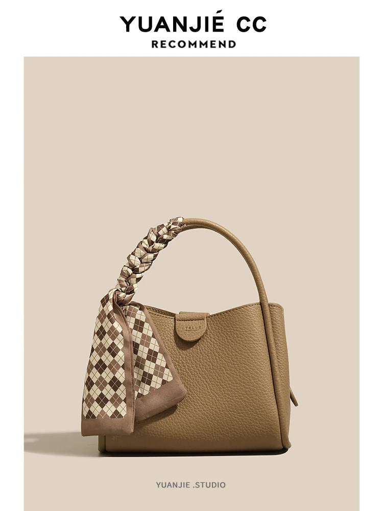 Genuine Leather Women's Bag 2026 New Spring Summer Ladies Handbag Office Small Shoulder Bag High-End Versatile Crossbody Bag