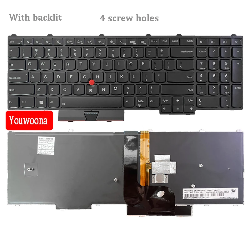 

New Original Laptop Keyboard For LENOVO Thinkpad P50 P70 P51 P71