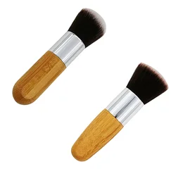 Brush Kit Makeup Foundation Set Up Kabuki Blush Make Flat Professional Multifunction Travel Handle Wooden