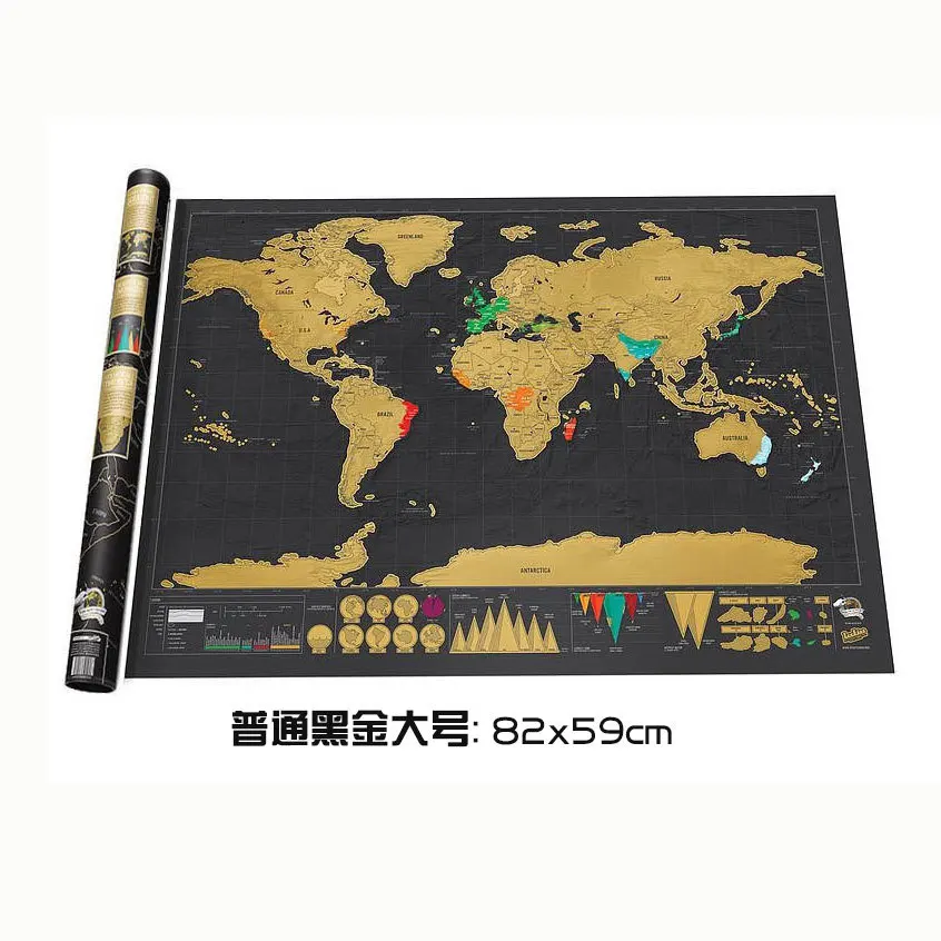 ของตกแต่งแผนที่โลกแบบย้อนยุคมีรอยขีดข่วนสีดำโปสเตอร์โบราณเครื่องเขียนในโรงเรียนบันทึกเส้นทางการเดินทาง