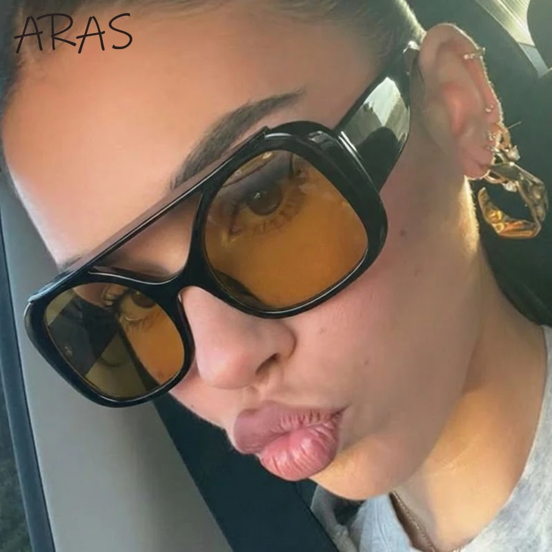 

Y2K Punk Oversized Sunglasses Women Vintage Shield Black Frame Sun Glasses Luxury Designer Shades Trendy Double Bridge Eyewear