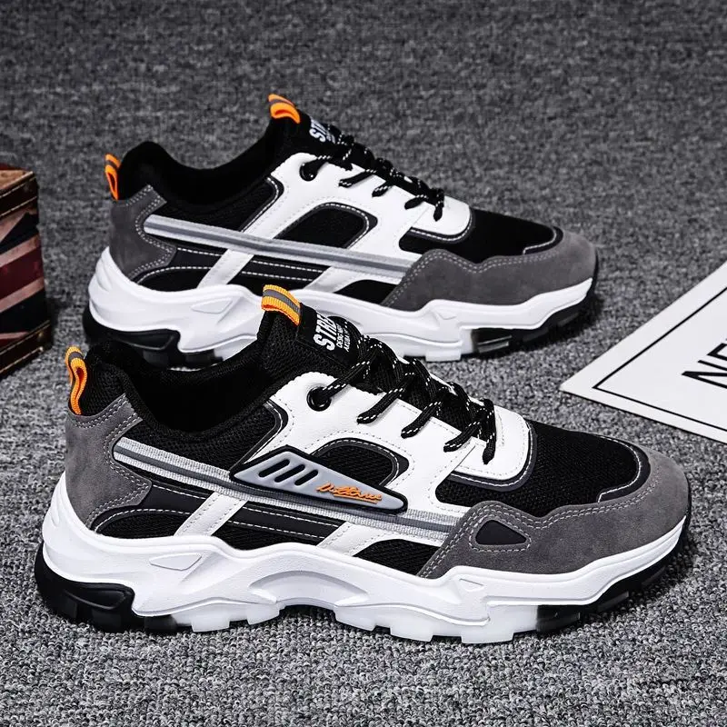 

Men's Breathable Mesh Running Shoes Spring Summer Autumn Style Dad Sneakers Trendy Casual Sports Travel Shoes Outdoor Leisure