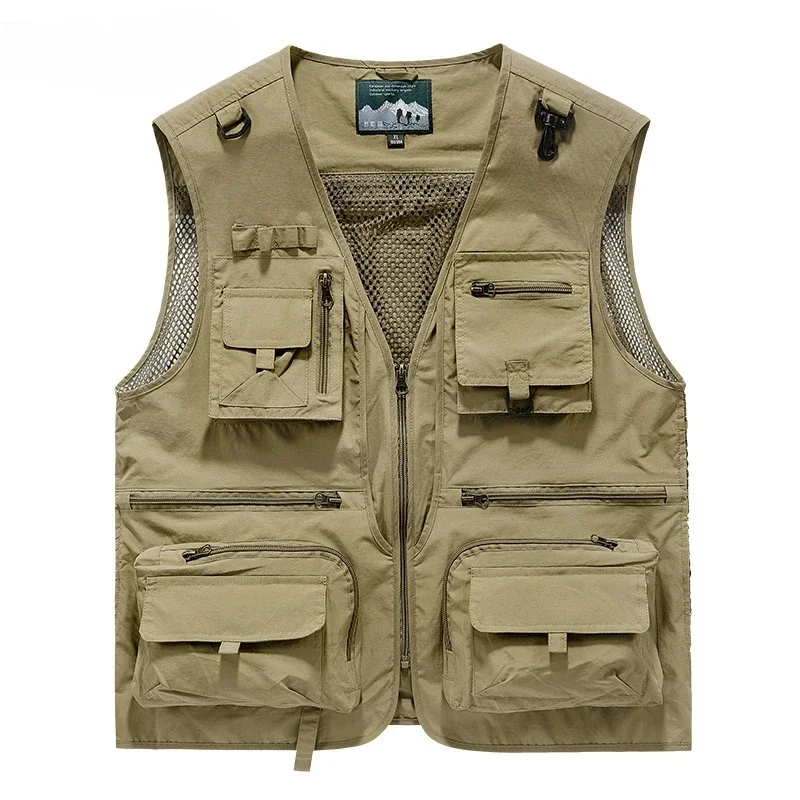 

LIBIELIY FGKKS 2025Outdoor Leisure Vest Men's New Multi-Pocket Breathable Outdoor Sports Coat High-Quality Design Leisu
