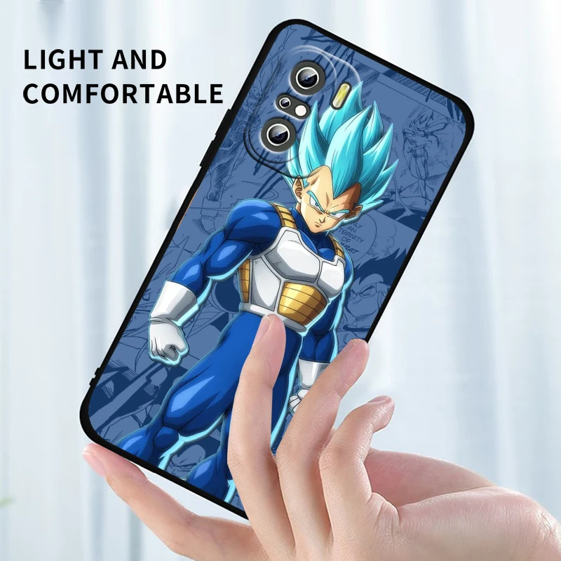 D-Dragon Ball Z Anime G-Goku For Xiaomi Redmi 9A 9C 9AT 10C 9 9T 10 12C 8 12 K60 A1 A2 K50 K40 5G Soft Cover Black Phone Case