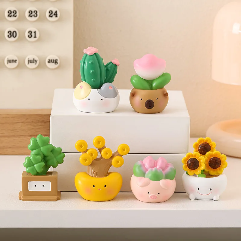 Mini Healing And Prosperous Green Plant Decoration - Desk Office Workstation Stress-relieving Item - Computer Decoration