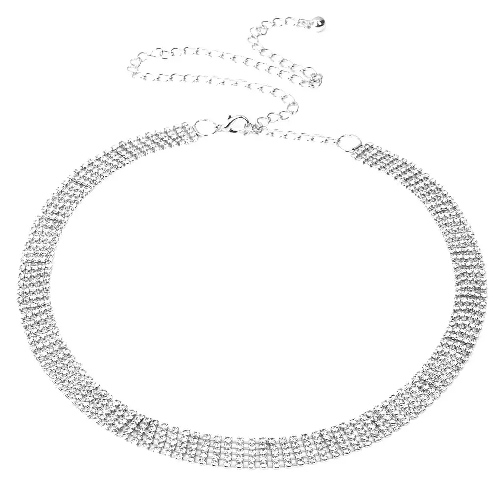 Cinto Diamond Rhinestone para mulheres, HIP CHAIN, 5 Row