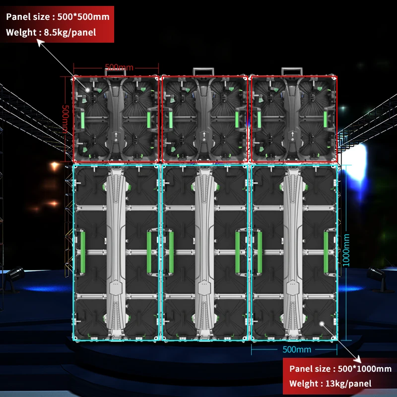 Dinding Dioda Pemancar Cahaya Penuh Warna Definisi Tinggi