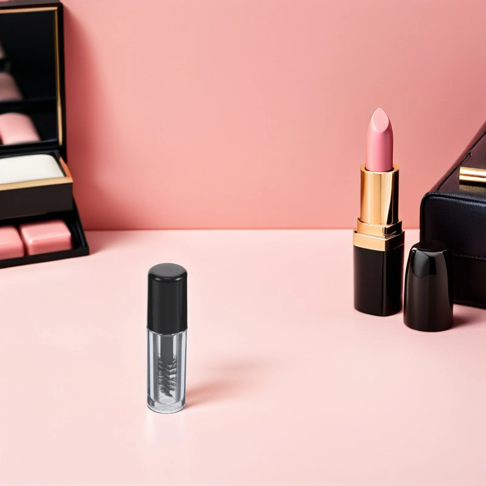 12 個ミニマスカラチューブ空の透明な詰め替え可能なラッシュクリームボトルブラックトラベルサイズコンテナコンパクトラッシュパッケージ