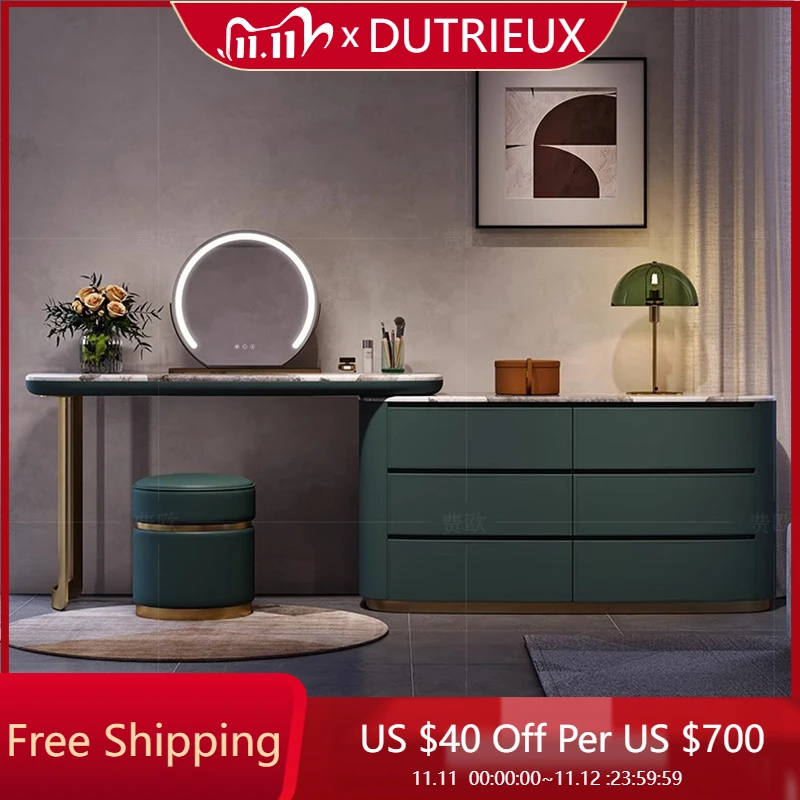 

Modern Luxury Vanity Table Bedroom Study Organizer Makeup Desk Dressing Table Big Cosmetics Mesa De Maquillaje Home Furniture