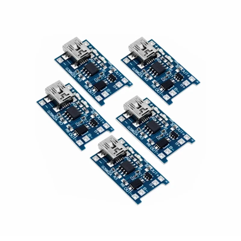 5PCS 5V 1A Micro/Type-c/Mini 18650 TP4056 Lithium Battery Charger Module Charging Board With Protection Dual Functions Li-ion