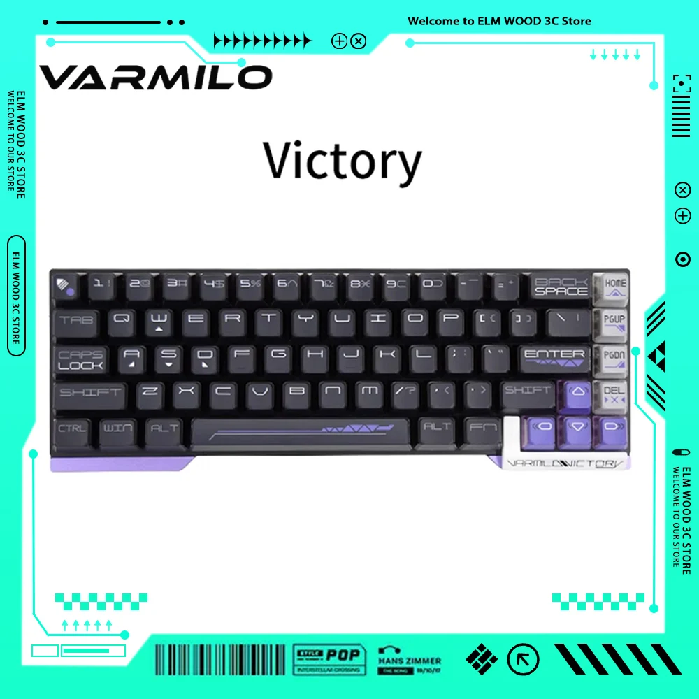 

Магнитная клавиатура Varmilo Vyu67 Victory из алюминиевого сплава с быстрым запуском, 8000 Гц, механическая клавиатура с горячей заменой RGB Varolant