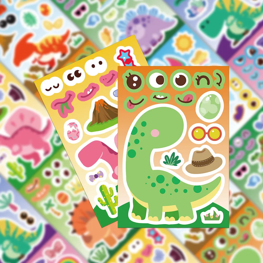 

8/16 шт. креативные наклейки с милыми мультяшными динозаврами, украшение для аккаунта, блокнот, чашка для воды, чехол для телефона, персонализированные наклейки
